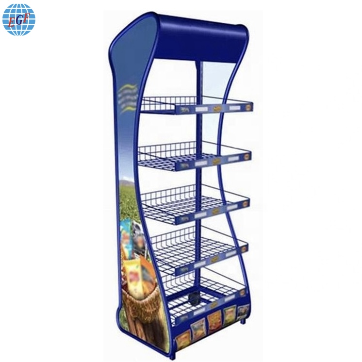 5 Shelves Retail Display Rack ສໍາລັບ Gallon Water Bottle Display Stand6