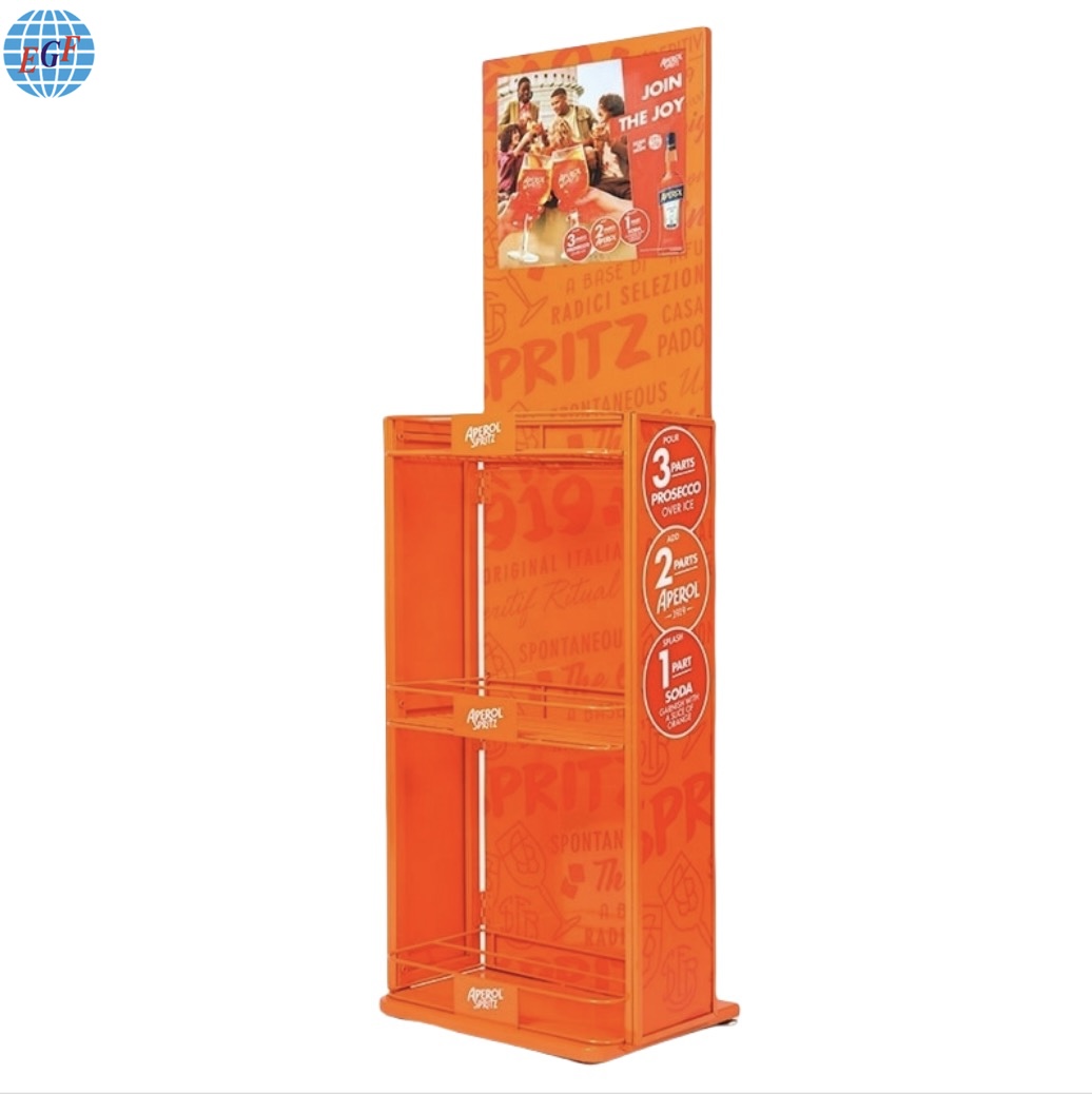 Mwambo Wamitu Yatatu Yogulitsa Wine Stand Display Racks 1