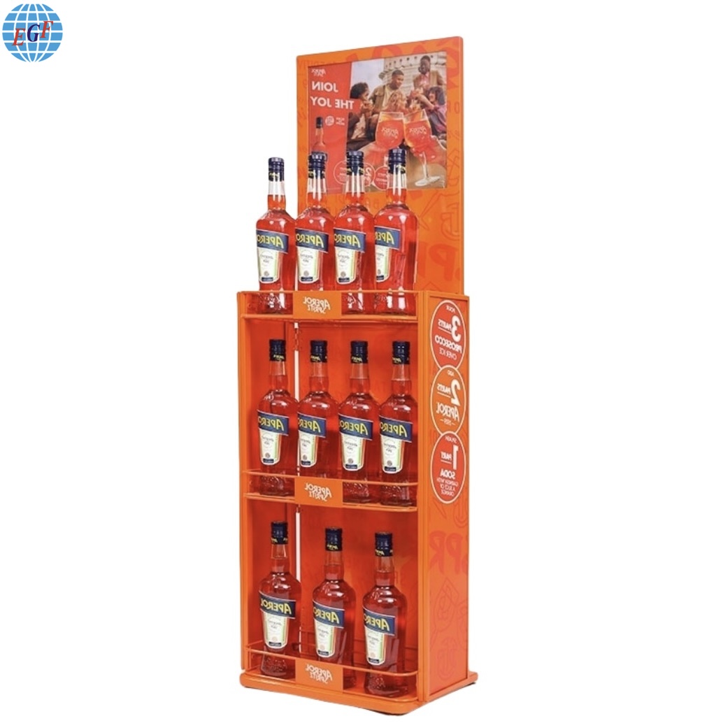 Mwambo Wamitu Yatatu Yogulitsa Wine Stand Display Racks 3