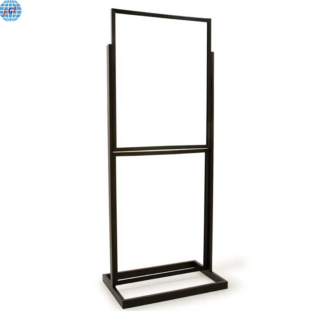 Double Bulletin Sign Holder Matte Black