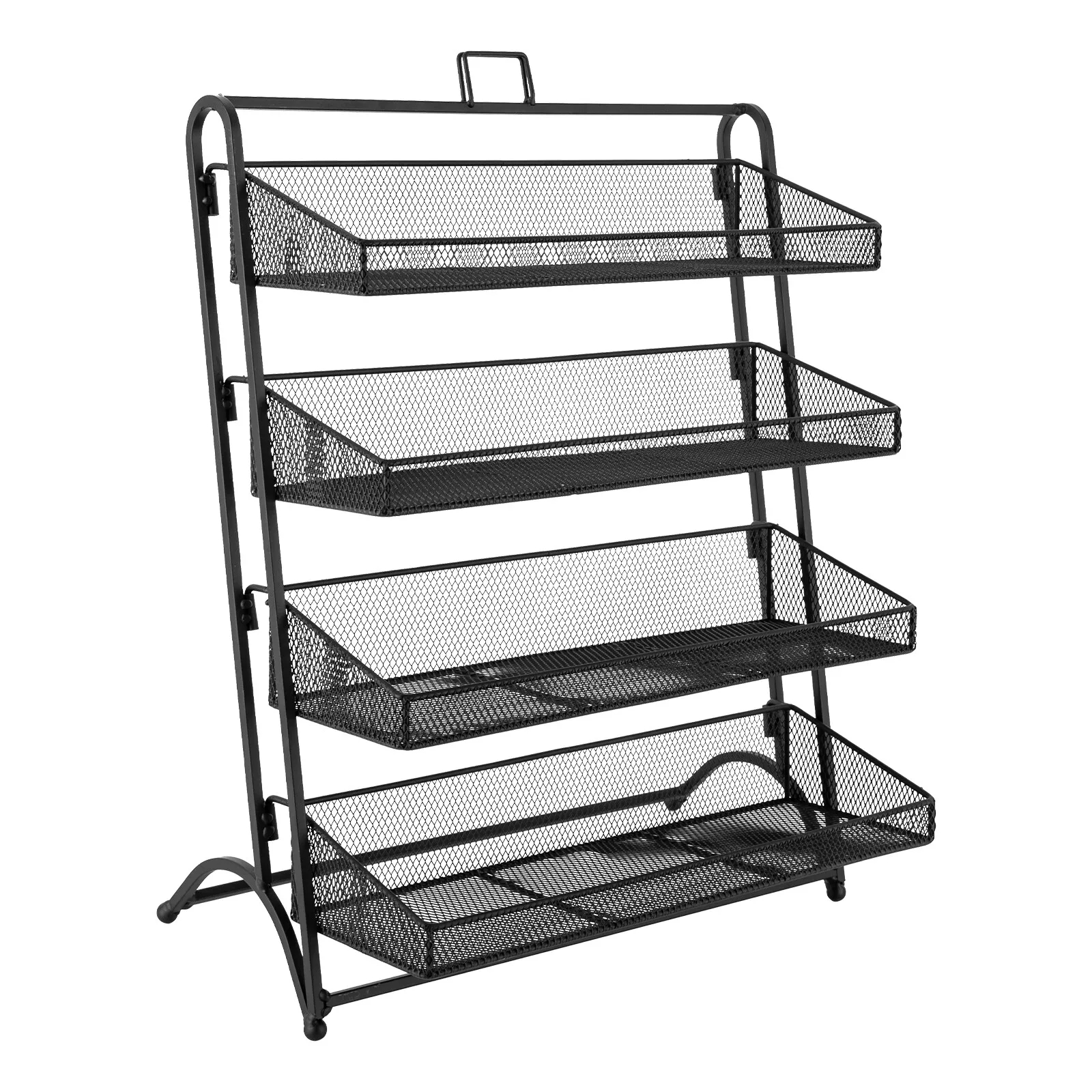 4 Tier Candy Display Rack Retail Snack Shelving Organizer