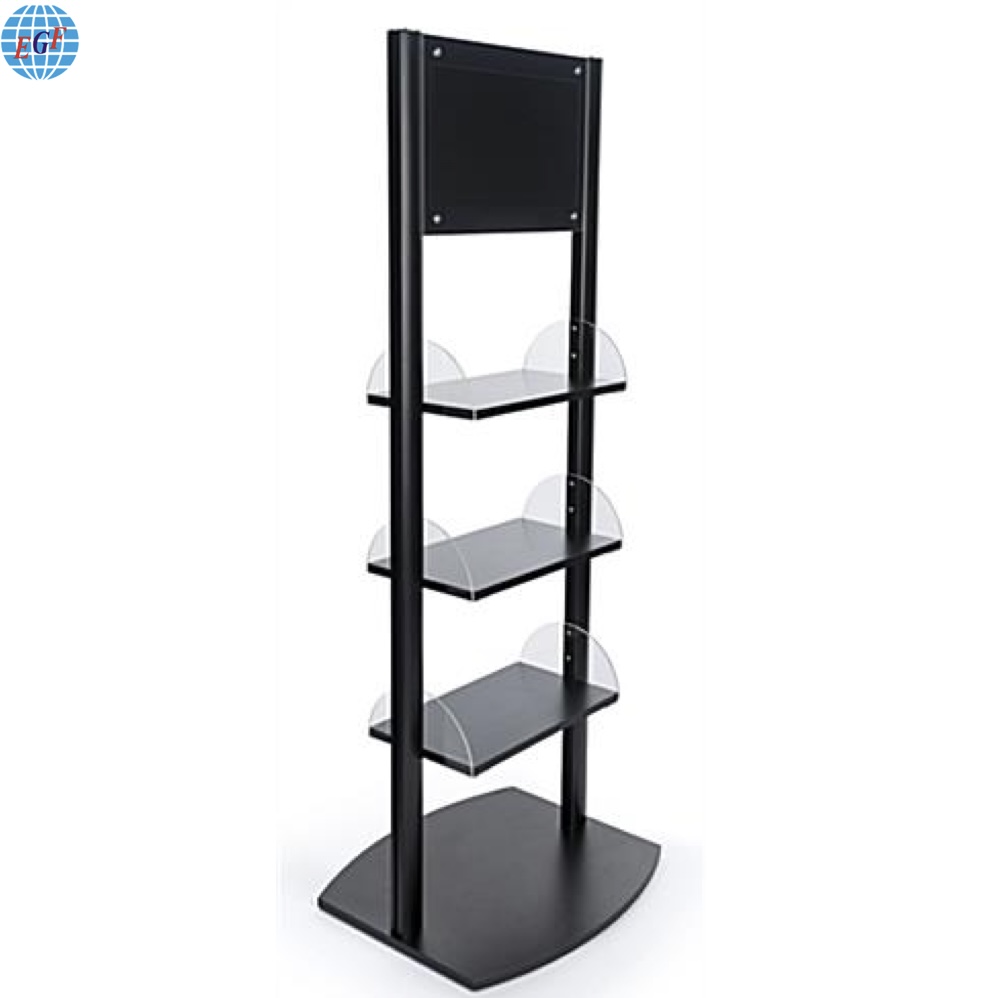 Display with 3 Adjustable Shelves And Screen for Retail Store