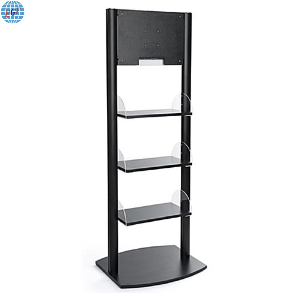 Display with 3 Adjustable Shelves And Screen for Retail Store3