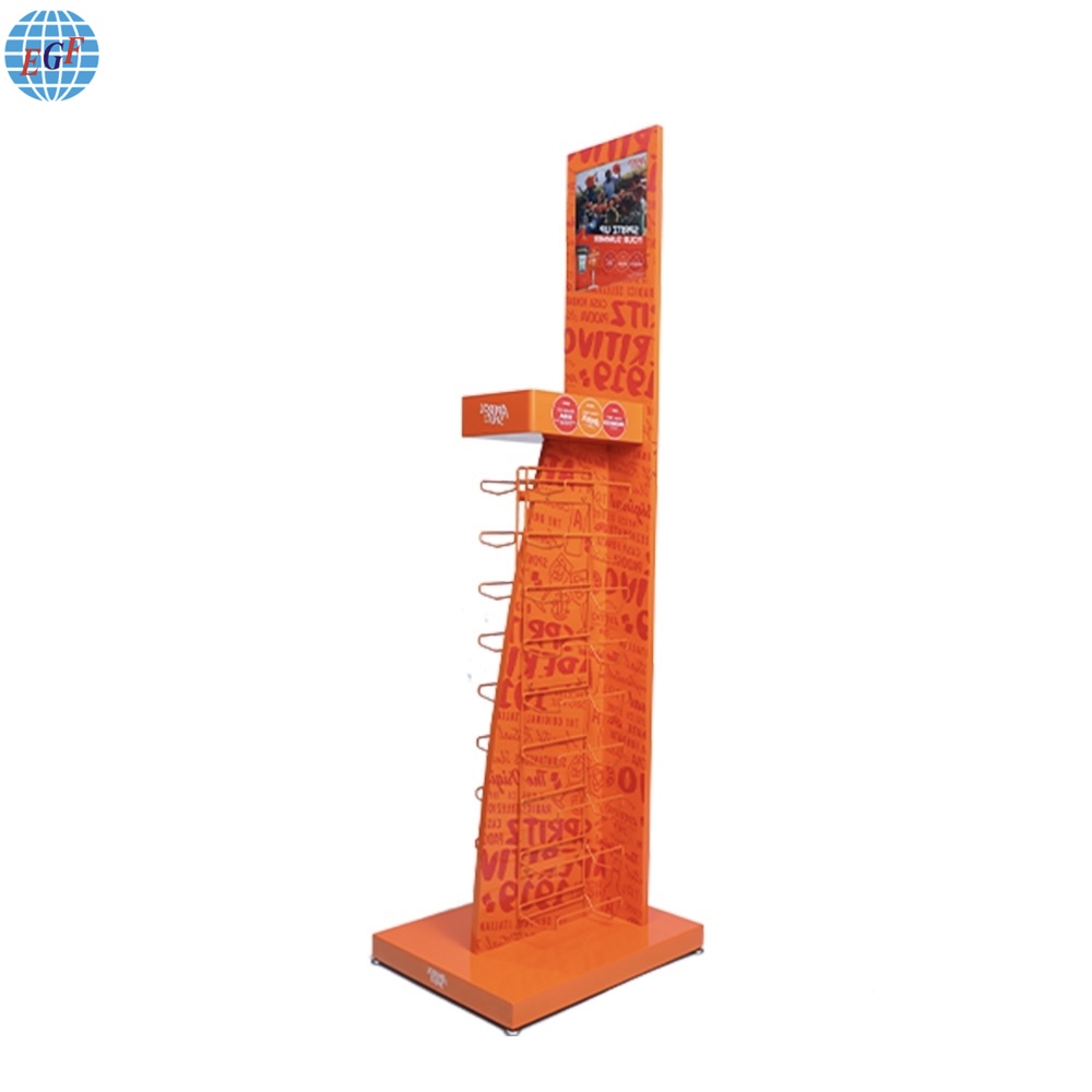 Floor Standing Custom Metal Wine Racks Shop Pop Up Display Stand3