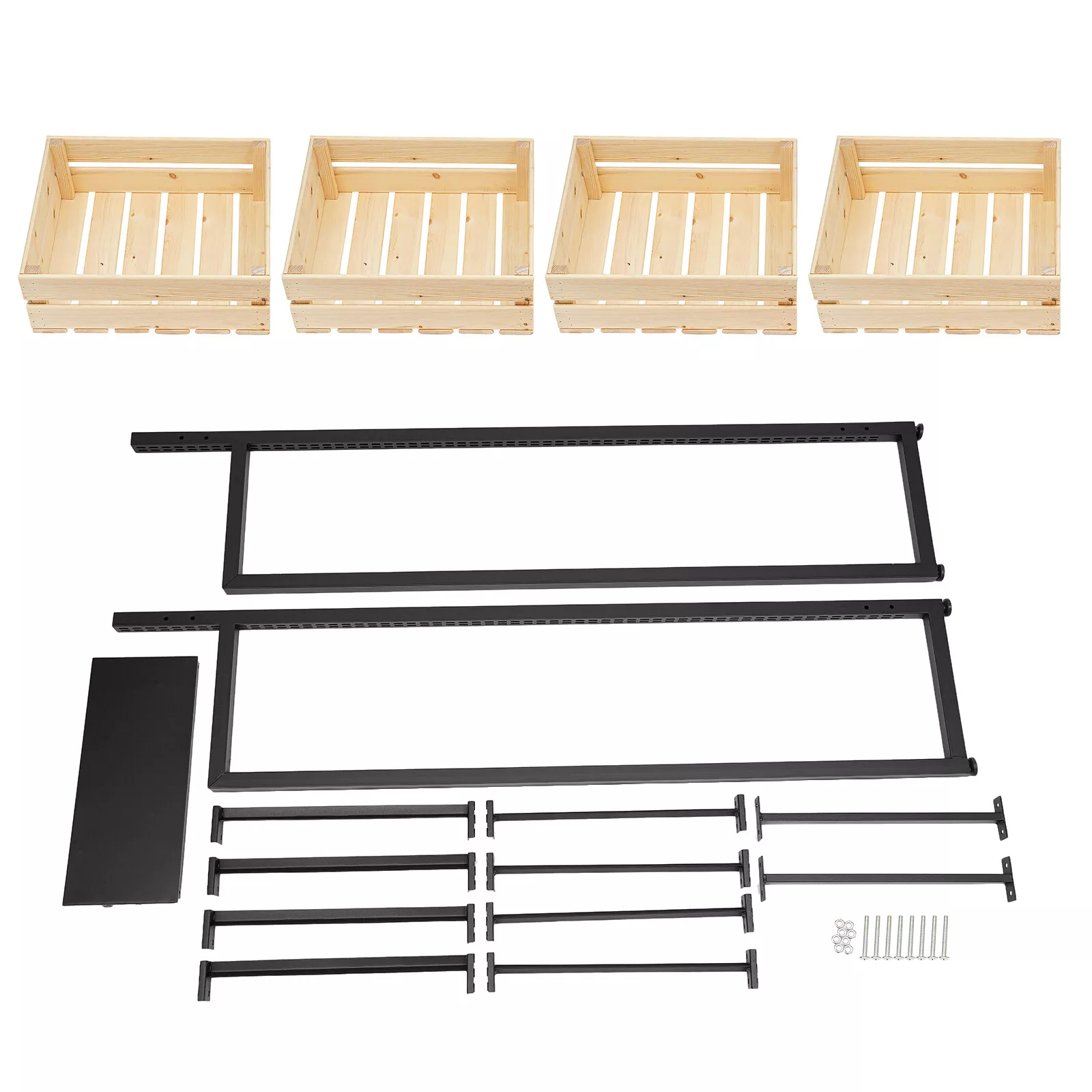 Market Retail Display Rack Shelf Merchandiser Fruit Vegetable Snack Wood Baskets3